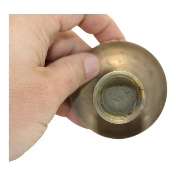 Vintage Brass Taper Candle Holder 2.5" Tall Round Base Classic Design - Picture 3 of 5